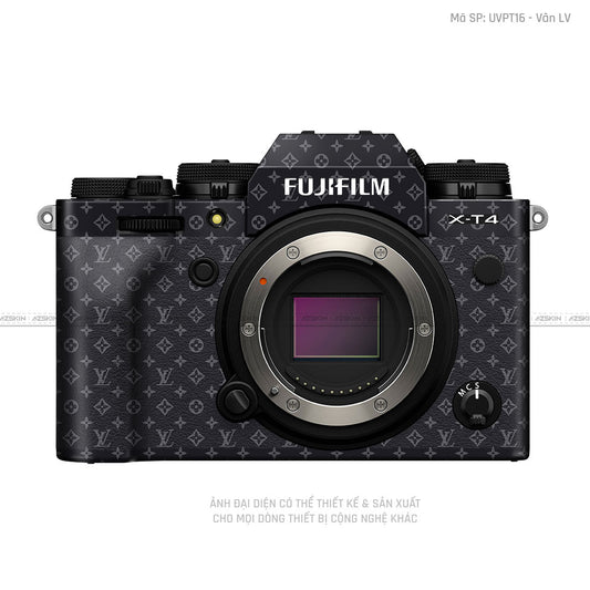 Dán Skin Máy Ảnh Fujifilm Vân Nổi Pattern LV Đen Tím | UVPT16