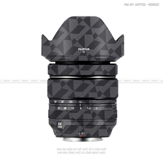 Dán Skin Ống Kính Fujifilm Vân Nổi Nordic  Xám | UVPT02