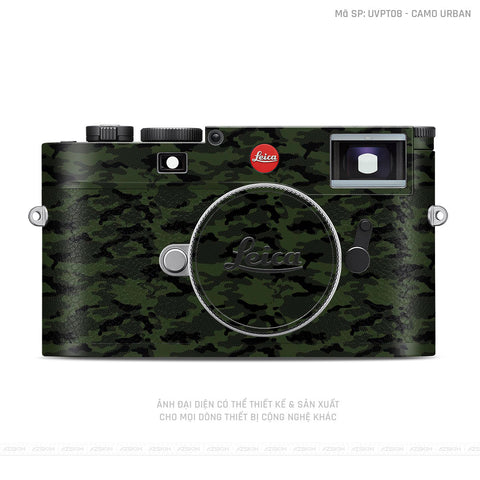 Dán Skin Máy Ảnh Leica Vân Nổi Camo Urban Xanh | UVPT08