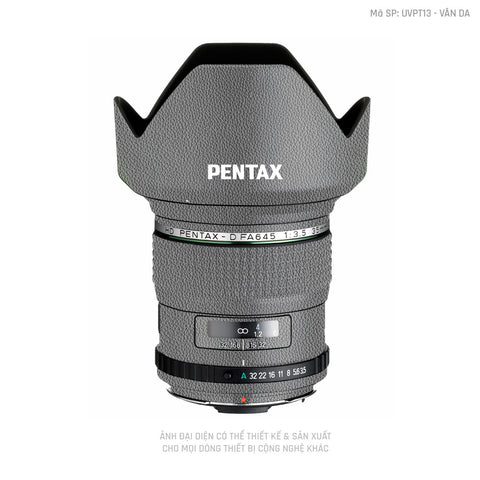 Dán Skin Ống Kính Pentax Vân Da Đen Xám | UVPT13