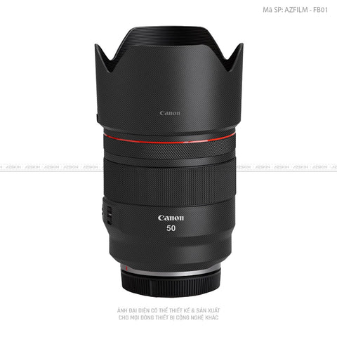 Dán Skin Ống Kính Canon Vân Nổi Fabic Black | AZFILM - FB01