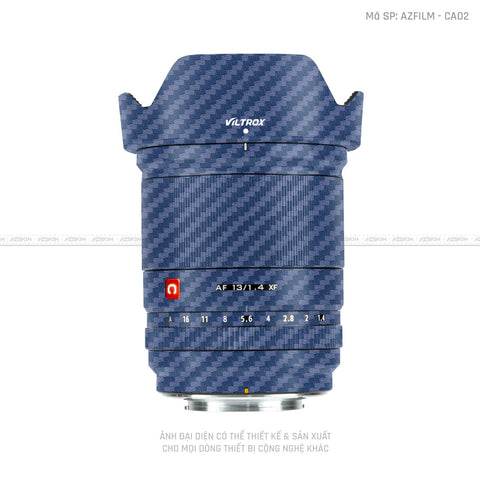 Dán Skin Ống Kính Viltrox Vân Carbon Xanh | CA02
