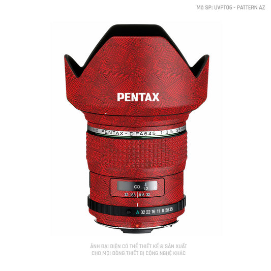 Dán Skin Ống Kính Pentax Pattern AZ Đỏ | UVPT06