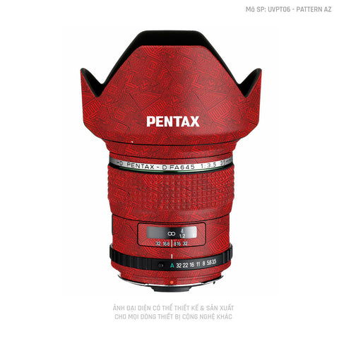 Dán Skin Ống Kính Pentax Pattern AZ Đỏ | UVPT06