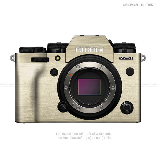 Dán Skin Máy Ảnh Fujifilm Vân Xước Titan Vàng Xước | AZFILM - TT05
