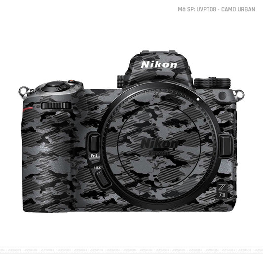 Dán Skin Máy Ảnh Nikon Vân Nổi Camo Urban Xám | UVPT08
