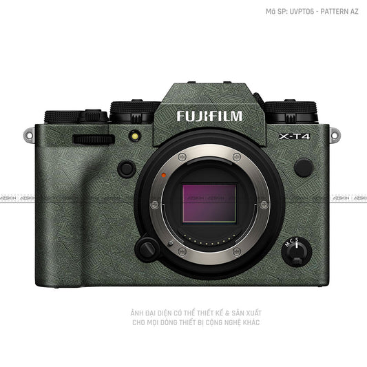 Dán Skin Máy Ảnh Fujifilm Vân Nổi Pattern AZ Xanh | UVPT06