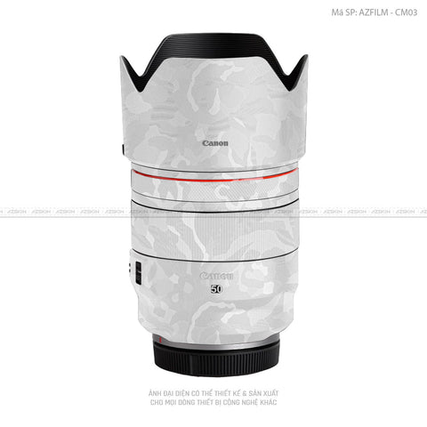 Dán Skin Ống Kính Canon Vân Nổi Camo Trắng | AZFILM - CM03