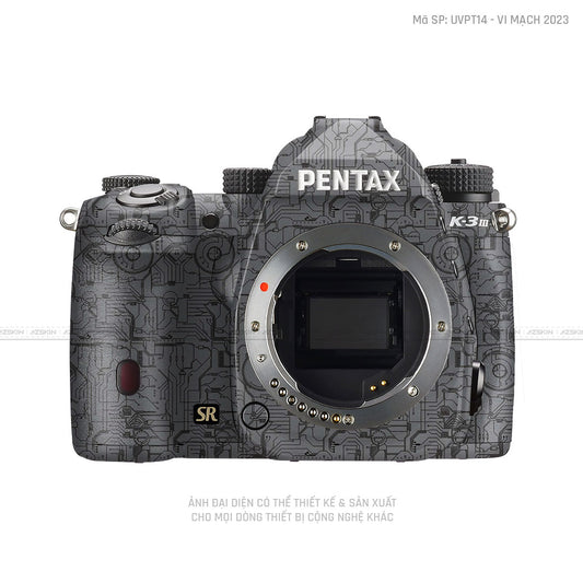 Dán Skin Máy Ảnh Pentax Vân Nổi Vi Mạch 2023 Grey | UVPT14