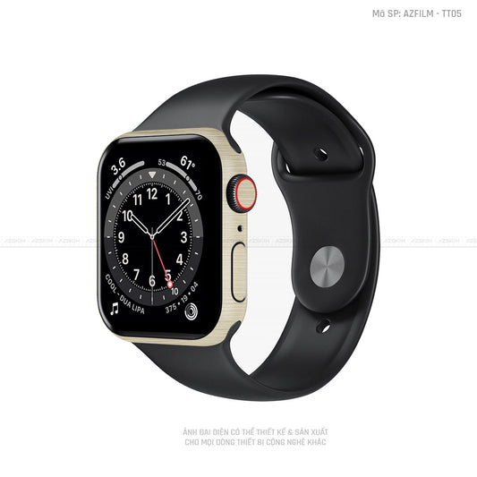 Dán Skin Apple Watch Vân Xước Titan Vàng Sampanh | AZFILM - TT05