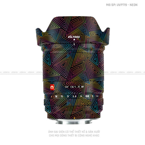 Dán Skin Ống Kính Viltrox Vân Nổi Neon 03 | UVPT19