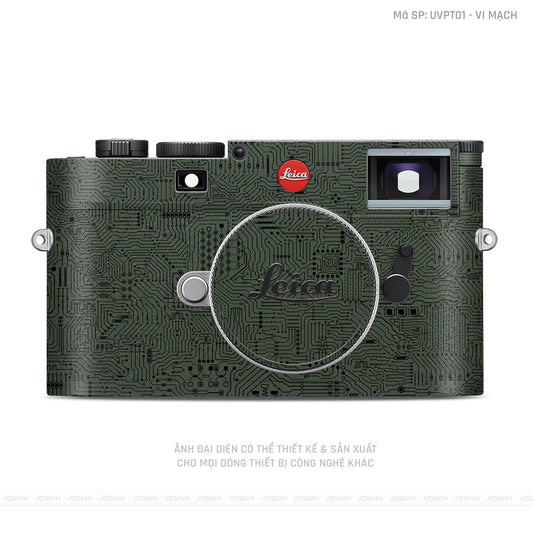 Dán Skin Máy Ảnh Leica Vân Nổi Vi Mạch Xanh | UVPT01