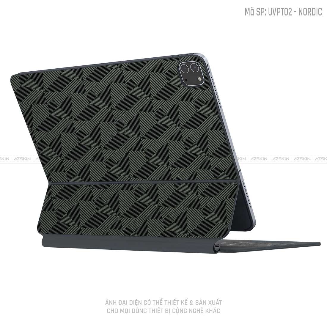 Dán Skin Magic Keyboard Vân Nordic Xanh | UVPT02