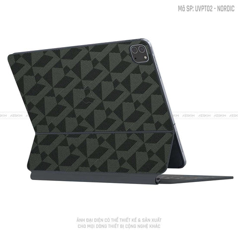Dán Skin Magic Keyboard Vân Nordic Xanh | UVPT02