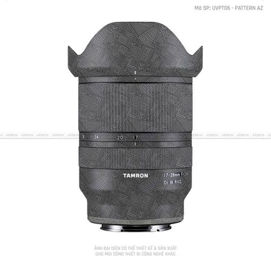 Dán Skin Ống Kính Tamron Vân Nổi Pattern AZ Xám | UVPT06