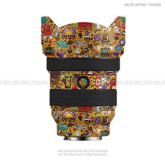 Dán Skin Ống Kính Sony Vân Nổi Sticker 05 | UVPT22
