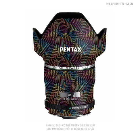 Dán Skin Ống Kính Pentax Vân Nổi Neon 03 | UVPT19