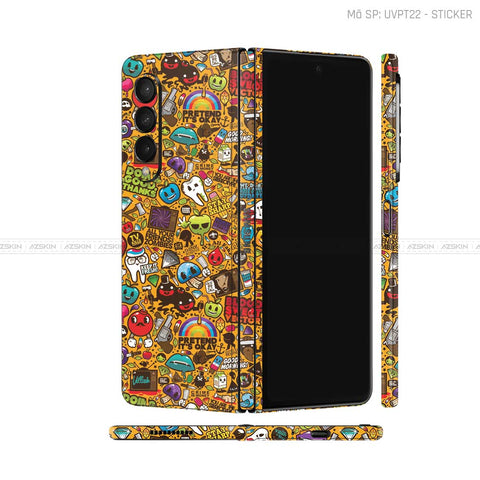 Dán Skin Galaxy Z Fold4 Vân Sticker 05 | UVPT22