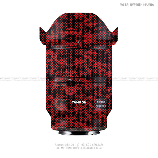 Dán Skin Ống Kính Tamron Vân Nổi Mamba Đỏ | UVPT05