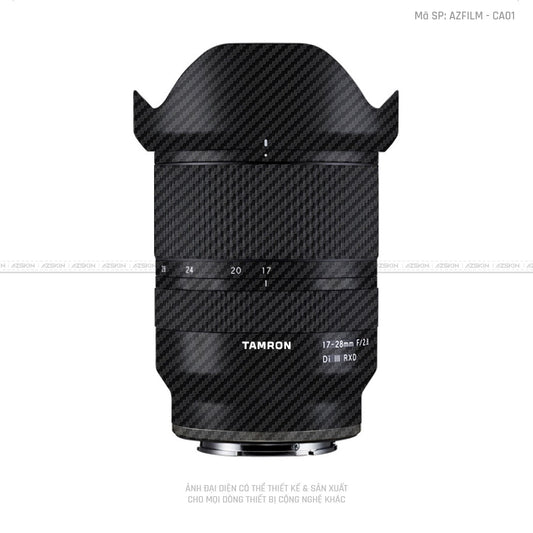 Dán Skin Ống Kính Tamron Vân Carbon Đen | CA01