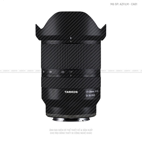 Dán Skin Ống Kính Tamron Vân Carbon Đen | CA01