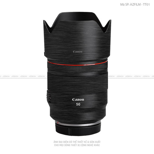 Dán Skin Ống Kính Canon Vân Xước Titan Đen | AZFILM - TT01