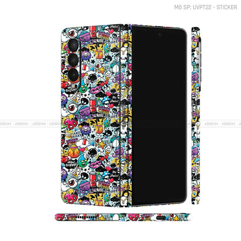 Dán Skin Galaxy Z Fold5 Vân Nổi Sticker 06 | UVPT22