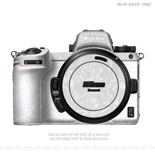 Dán Skin Máy Ảnh Nikon Vân Camo Trắng | AZFILM - CM03