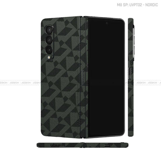 Skin Galaxy Z Fold4 Vân Nordic Xanh | UVPT02