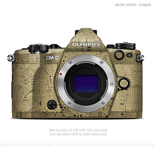Dán Skin Máy Ảnh Olympus Vân Nổi Vi Mạch Vàng Gold | UVPT01