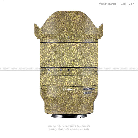 Dán Skin Ống Kính Tamron Vân Nổi Pattern AZ Vàng Đồng | UVPT06