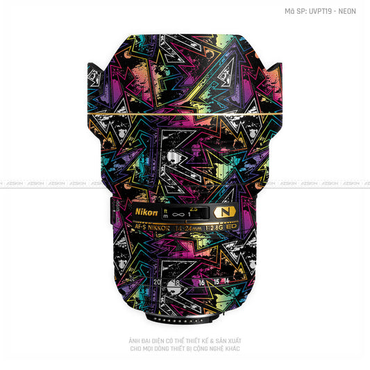 Dán Skin Ống Kính Nikon Vân Nổi Neon 04 | UVPT19