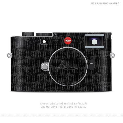 Dán Skin Máy Ảnh Leica Vân Nổi Mamba Đen | UVPT05
