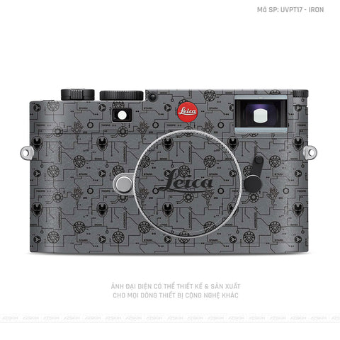 Dán Skin Máy Ảnh Leica Vân Nổi IRonman Xám | UVPT17