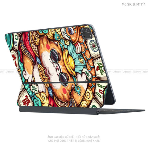 Dán Skin Magic Keyboard Hình Mèo Thần Tài | D_MTT14
