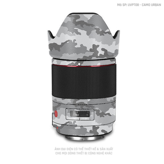 Dán Skin Ống Kính Máy Ảnh Vân Nổi Camo Urban Trắng | UVPT08