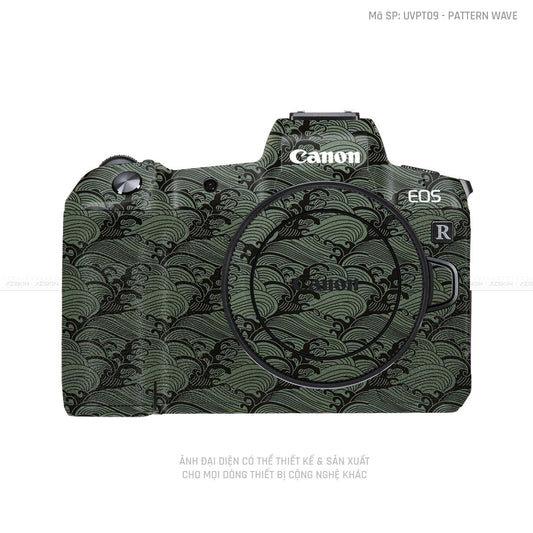 Dán Skin Máy Ảnh Canon Vân Nổi PATTERN WAVE Xanh | UVPT09