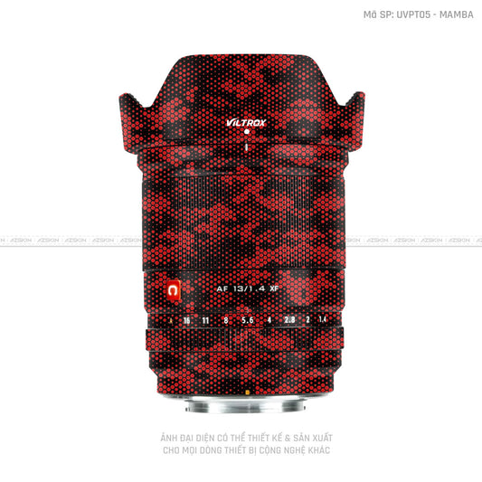 Dán Skin Ống Kính Viltrox Vân Nổi Mamba Cam Đỏ | UVPT05