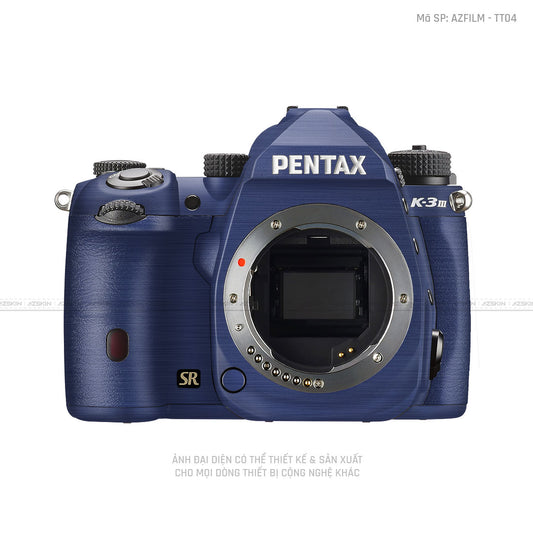 Dán Skin Máy Ảnh Pentax Vân Xước Titan Xanh  | AZFILM - TT04