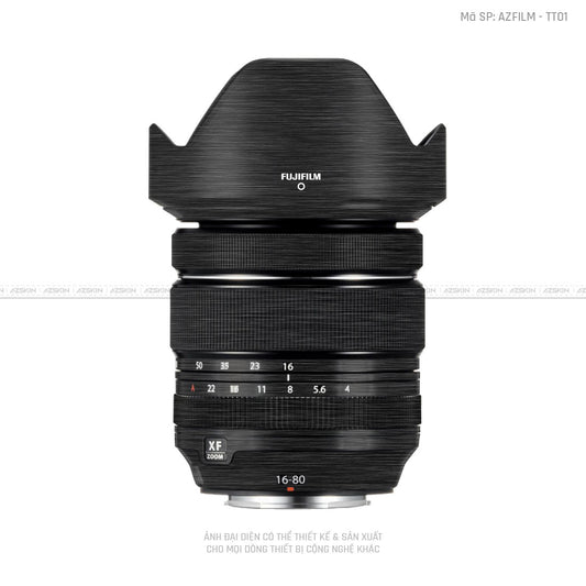 Dán Skin Ống Kính Fujifilm Vân Titan Xước Đen | TT01