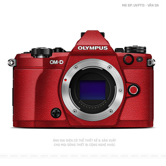 Dán Skin Máy Ảnh Olympus Vân Da Đỏ | UVPT13