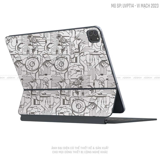 Dán Skin Magic Keyboard Vân Vi Mạch 2023 Trắng | UVPT14