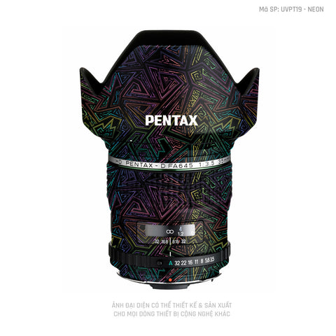 Dán Skin Ống Kính Pentax Vân Nổi Neon 02 | UVPT19