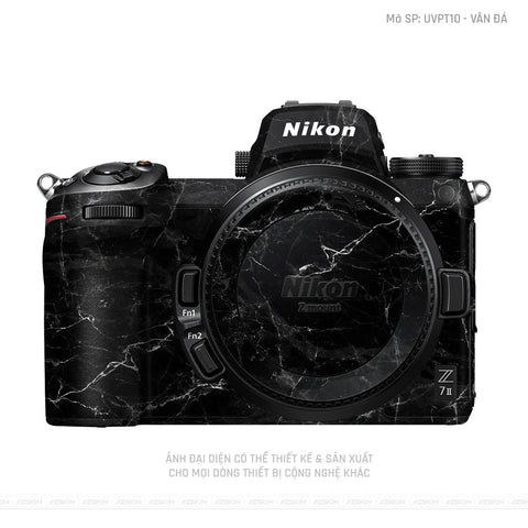 Dán Skin Máy Ảnh Nikon Vân Nổi Vân Đá Đen | UVPT10