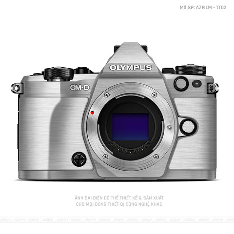 Dán Skin Máy Ảnh Olympus Vân Xước Titan Bạc | AZFILM - TT02