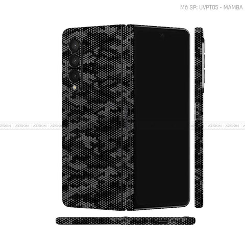 Dán Skin Galaxy Z Fold3 Vân Mamba Xám | UVPT05