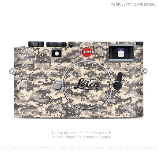 Dán Skin Máy Ảnh Leica Vân Camo Digital Vàng Cát | UVPT11