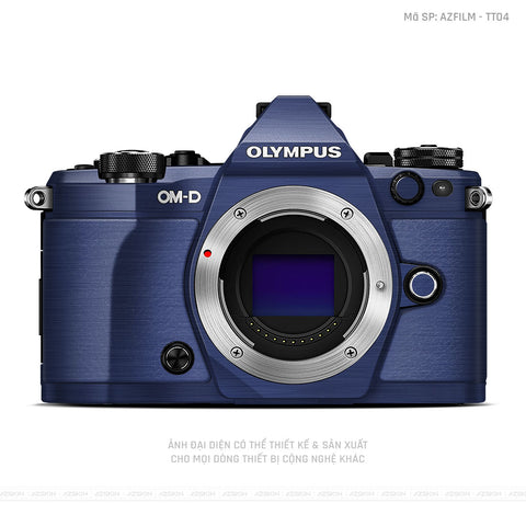 Dán Skin Máy Ảnh Olympus Vân Xước Titan Xanh | AZFILM - TT04