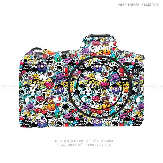 Dán Skin Máy Ảnh Canon Vân Nổi Sticker 06 | UVPT22
