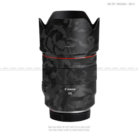 Dán Skin Ống Kính Canon Vân Nổi Camo Đen | 3M2080 - SB12